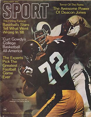 #ad Sport Magazine vol. 47 #1 VG; MacFadden low grade January 1969 Deacon Jone $3.75