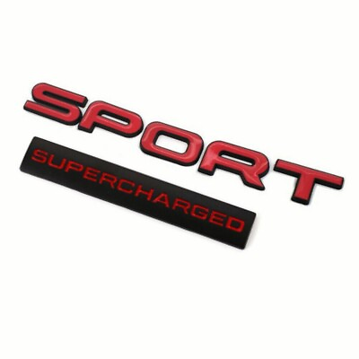 #ad For Range Rover SPORT SUPERCHARGED Emblem Car logo Trunk Badge Black Red Sticker $14.99