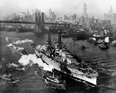 #ad New Navy Photo: USS ARIZONA on East River in New York City Christmas 6 Sizes $16.99