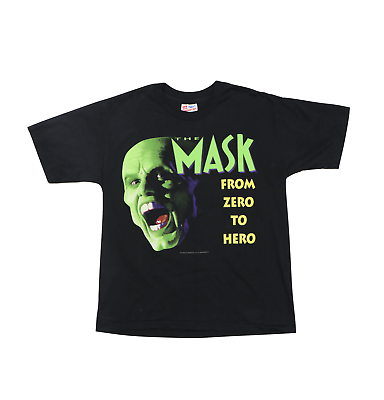 #ad Vintage 1994 The Mask Jim Carrey Movie Promo T Shirt Youth XL Adult Small XS $1999.95