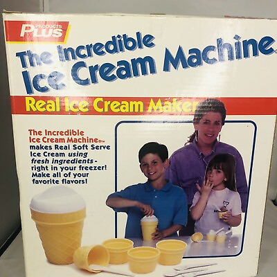 #ad Vintage Product Plus Real Ice Cream Maker 10 Piece Real Ice Cream Maker $29.99
