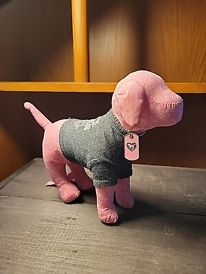#ad Victoria secret Pink Dog with gray shirt And Tag. Ships Free $12.00