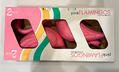 #ad Large Pink Flamingo Southern Patio 2 Pack New In The Box $19.99