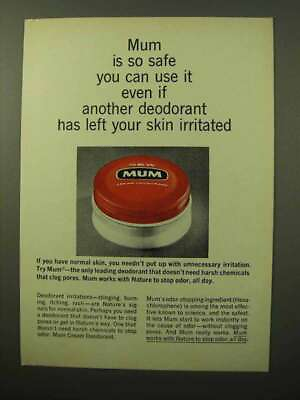 #ad 1964 Mum Deodorant Ad So Safe You Can Use It $19.99