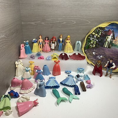 #ad LITTLE DISNEY PRINCESSES Lot Mattel w Carry Bag $44.99