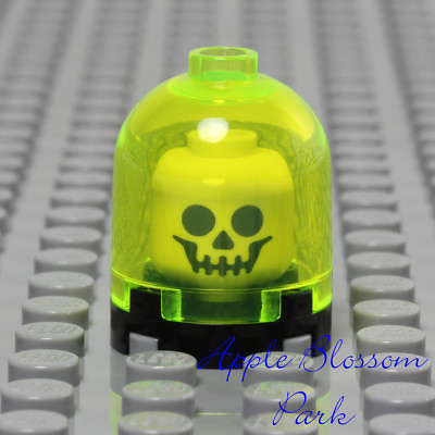 #ad NEW Lego White SKELETON SKULL Halloween Yellow Display Case Minifig Head w Eyes $2.99