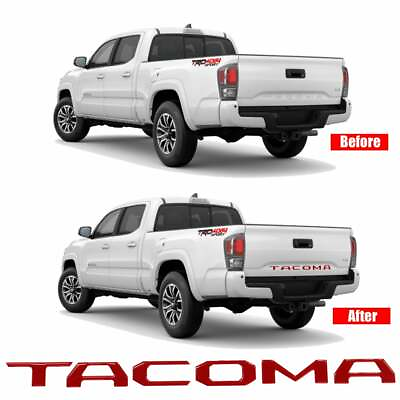 #ad RED Tailgate Insert Letters Decal Vinyl Stickers for Toyota Tacoma 2016 2023 New $9.95
