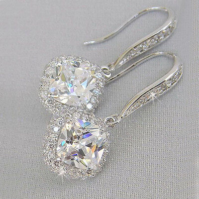 #ad 6 Colors Fashion 925 Silver Filled Earring Women Cubic Zircon Wedding Jewelry C $3.55