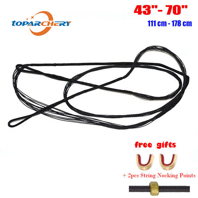 #ad 43quot; 70quot; Handmade Archery Bow String Double Loop Bowstring Recurve Bow Longbow $8.45