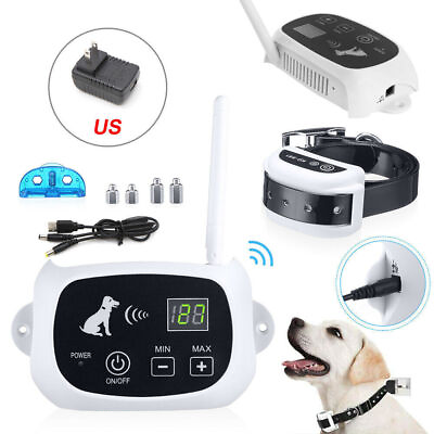 Wireless Dog Fence Pet Containment System Training Collars 1 2 3 Dogs Waterproof $56.99
