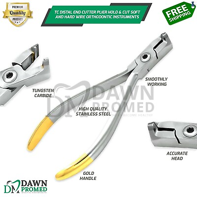 TC Distal End Cutter Plier Hold amp; Cut Soft and Hard Wire Orthodontic Instruments $10.90