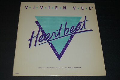 #ad Vivien Vee Heartbeat 12quot; Single 1986 Italo Disco Electronic FAST SHIPPING $10.75