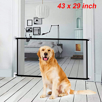 Large Pet Dog Baby Safety Gate Mesh Fence Portable Guard Indoor Home Kitchen net $11.56