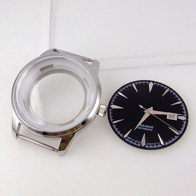 #ad 40mm Polished Watch Case 35mm Dial Sapphire Glass Fit NH35 NH36 See through Back $19.00