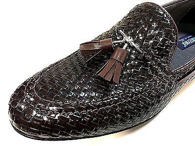 #ad Moccasin Loafers Dark Brown Braided Men#x27;s Shoes Slippers $141.44
