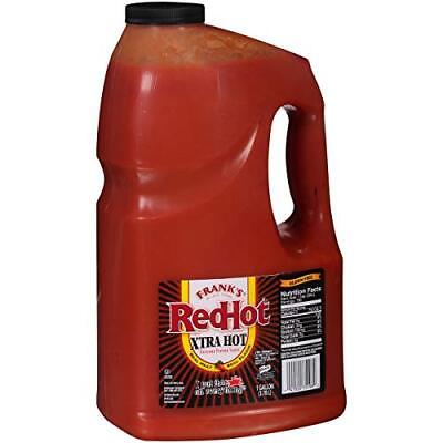 #ad FrankS Redhot Xtra Hot Cayenne Pepper Hot Sauce 1 Gal One Gallon of Extra Hot $27.23