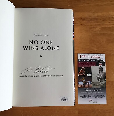#ad Mark Messier NHL Hockey HOFer Signed Autograph No One Wins Alone Book JSA COA $59.99
