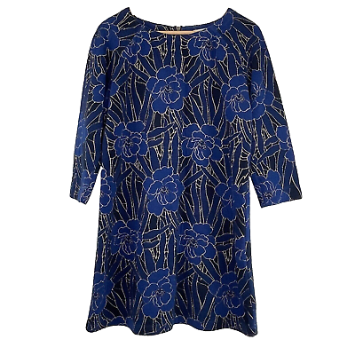 #ad White Stuff Womens Tunic Top 3 4 Sleeve Blue Gold Floral Dress UK12 GBP 6.99