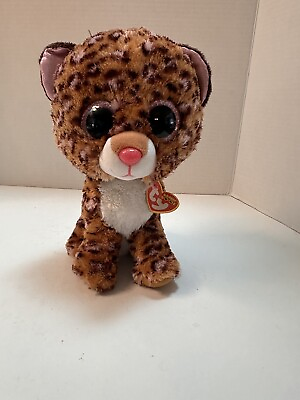 #ad Ty Beanie Boos Boo Babies Patches 6quot; Leopard Cat Kitty Pink Brown 37177 $10.00