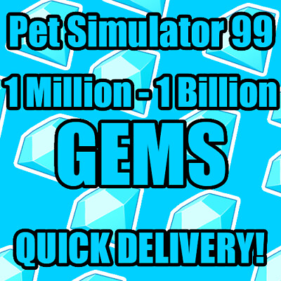 #ad *CHEAPSEST* Pet Simulator 99 Gems 1m 1b ROBLOX PS99 Quick Delivery $2.00