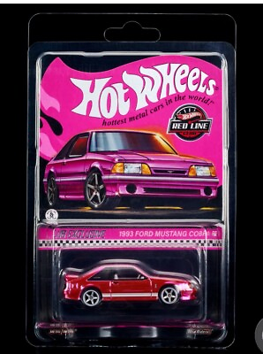 #ad Hot Wheels Red Line Club 1993 Ford Mustang Cobra R Pink Club Exclusive Confirmed $47.50