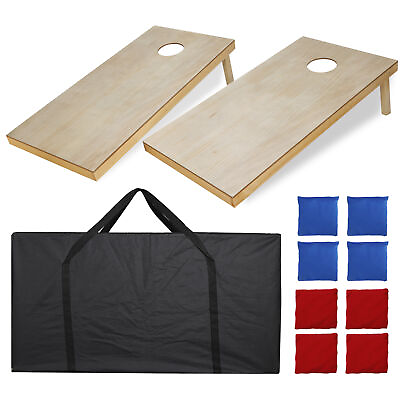 #ad 4#x27; x 2#x27; Wooden Cornhole Game Board Set Regulation Size W 8 Bean Bags Carry Case $78.58