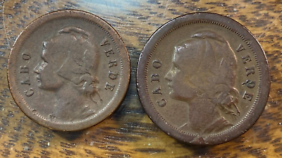 #ad 1930 Cape Verde 10 and 20 Centavos Nice Original Fine CHRC $29.99