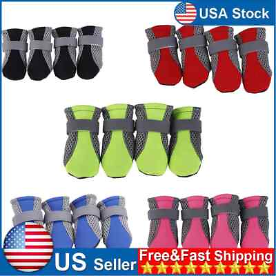 Waterproof Puppy Shoes Non Slip Dog Paw Protector Casual Sport Boots Pet Supply $6.24