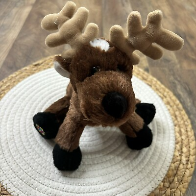 #ad Webkinz Reindeer Plush Stuffed Animal Ganz Tag Removed $10.25