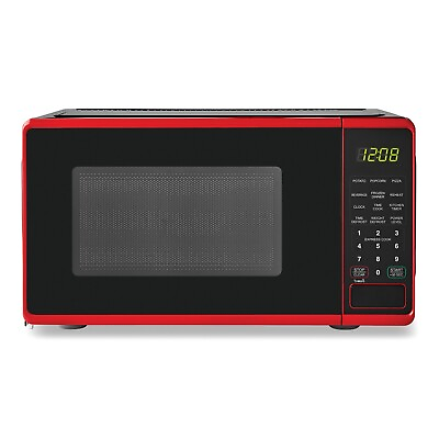 #ad 0.7 Cu ft Compact Microwave Oven Countertop Small 700W Cooking Red Microwave US $51.99