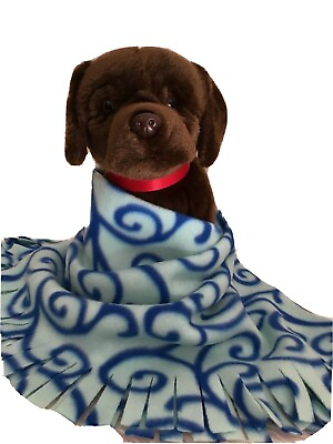 DOG SIZE FLEECE BLANKETS Pet Blanket Travel Throw Cover BLUE SWIRLS $14.00