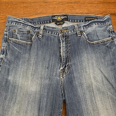 #ad Lucky Brand 361 Vintage Straight Jeans Men 36x32* Blue Denim Stretch $18.95