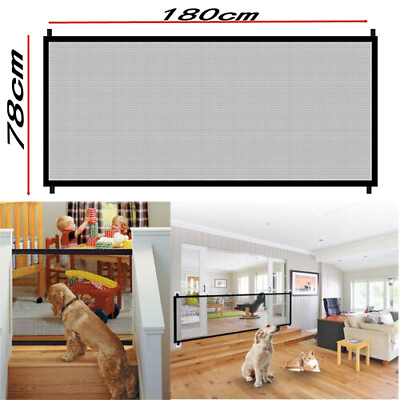 Large Pet Dog Baby Safety Gate Mesh Fence Portable Guard Indoor Home Kitchen net $11.48