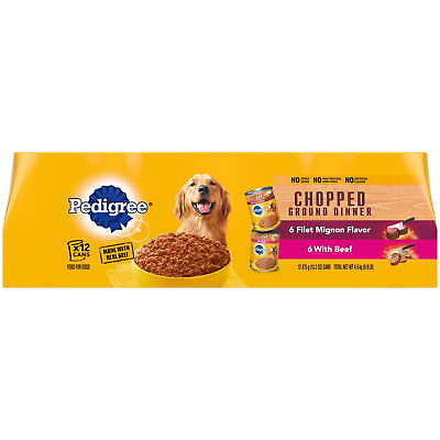 #ad Pedigree Chopped Ground Dinner Wet Dog Food Variety Pack 13.2 Oz Cans 12 Pack $21.56
