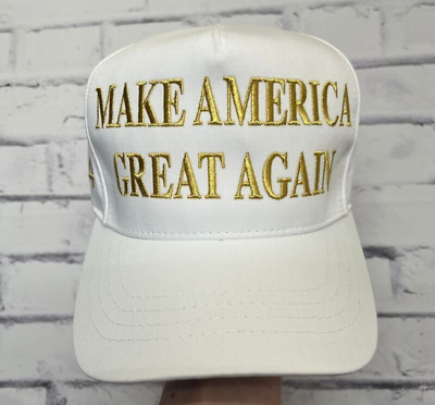 #ad MAGA Hat Adult White Snapback President Donald Trump Official Cali Fame $317.39