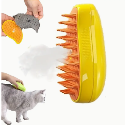 #ad Rechargeable Shedding Hair Spray Hot Steam Easy Pet Grooming Brush for Cat Dog $7.95