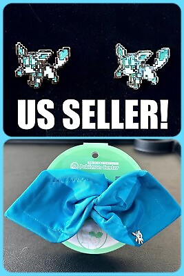 #ad Pokemon Center Japan Vintage Glaceon Earrings Hair Accessory Lot *AMAZING* $79.99