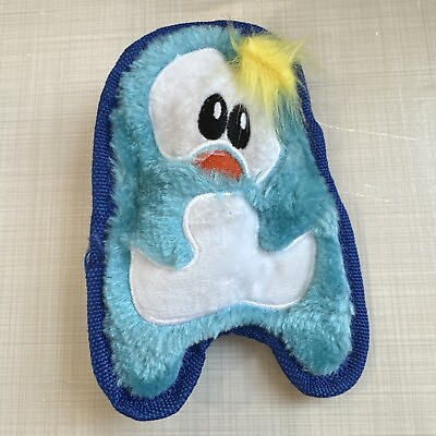#ad **NEW Durablez Tough Plush Squeaky Dog Toy Penguin Blue XS... $10.00