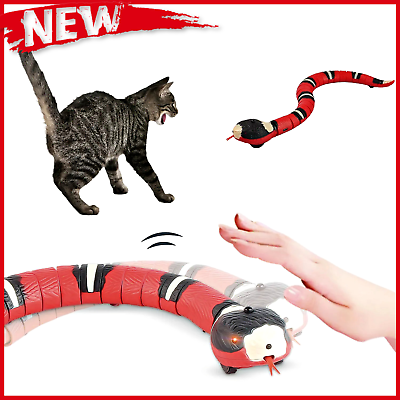 #ad Cats Smart Sensing Snake USB Charging Interactive Teaser Simulation Indoor Toys AU $42.95