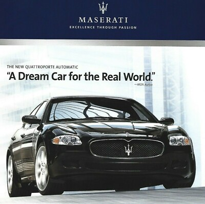 #ad Maserati Quattroporte Automatic Print Ad Black July 2007 Original $12.49