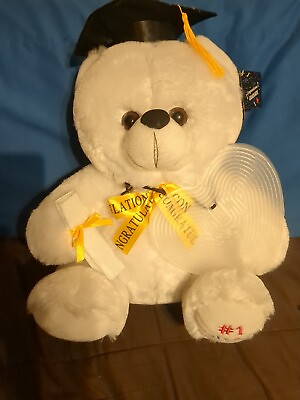 #ad Graduation Teddy Bear White Large $29.99