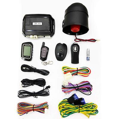 #ad 2 Way LCD Car Alarm Security System with Remote Start System Mobile Phone and... $79.43