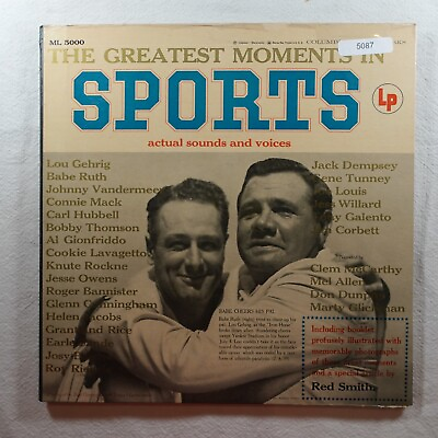 #ad Red Smith The Greatest Moments In Sports With Booklet Record Album Vinyl LP $6.84