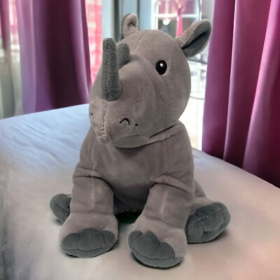 #ad Kohls Cares Rhino I Know A Rhino Gray Rhinoceros Plush Charles Fuge Stuffed Toy $4.80