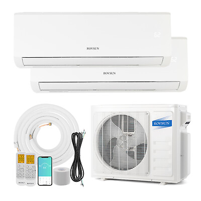 #ad WIFI 18000BTU Dual Zone Mini Split Air Conditioner Heat Pump Inverter AC Unit $1599.99