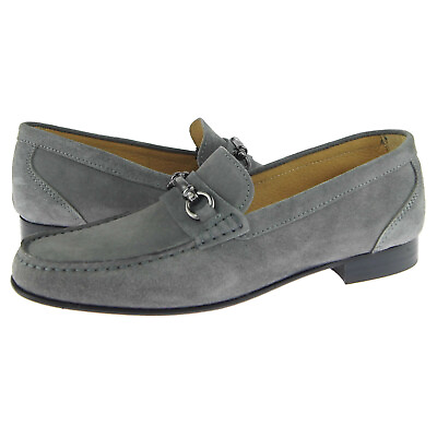 #ad Alex D quot;Glendalequot; Suede Bit Loafer Men#x27;s Dress Casual Shoes Gray $99.00
