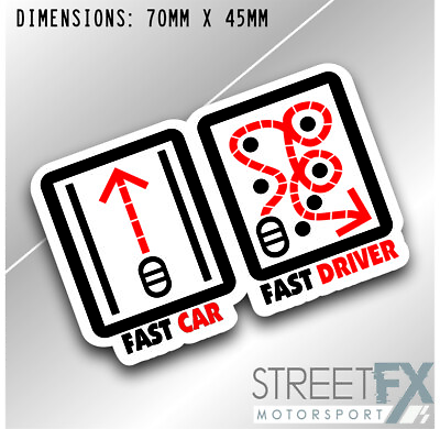 #ad Fast Car Fast Driver Sticker Graphic bumper window jdm v8 car ute aussie vinyl AU $8.00