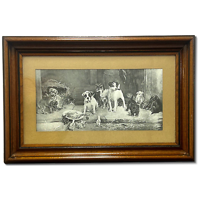 #ad William Henry Hamilton Trood Unity is Strength Dogs Print Mahogany Framed $169.15