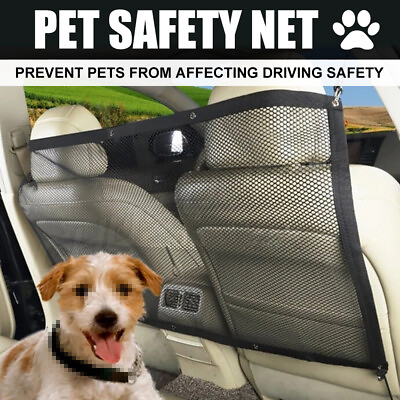 #ad Car Dog Pet Barrier Guard Back Seat Safety Protector Mesh Net For SUV Truck USA $9.89