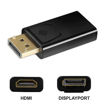 New Display Port to HDMI Male Female Adapter Converter DisplayPort DP to HDMI $1.92